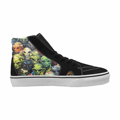 MEN'S Aliens × Camo Aliens High Top Canvas Wallpaper Art Sneakers