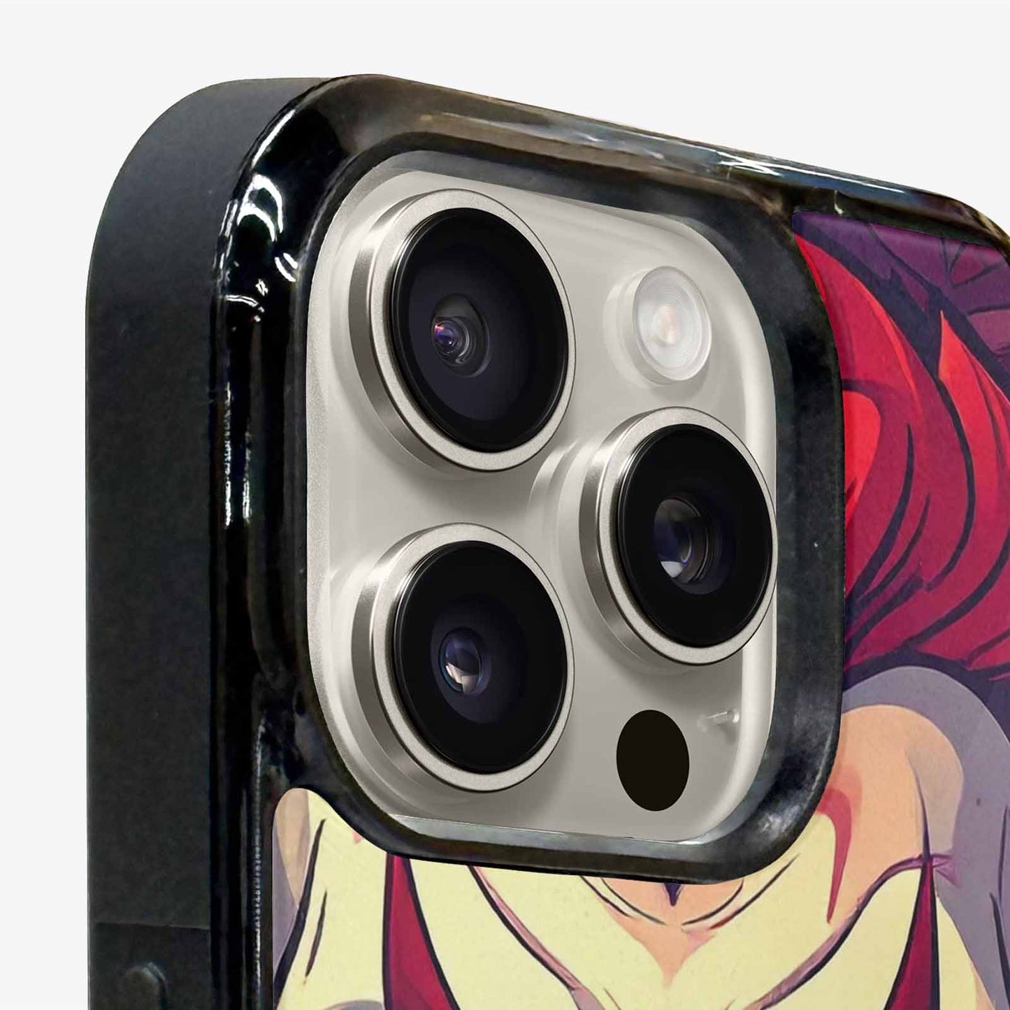 iPhone 15 Pro Max Case — Evil Circus Heads Faces Overlapping Patterns, Personalized Phone Case