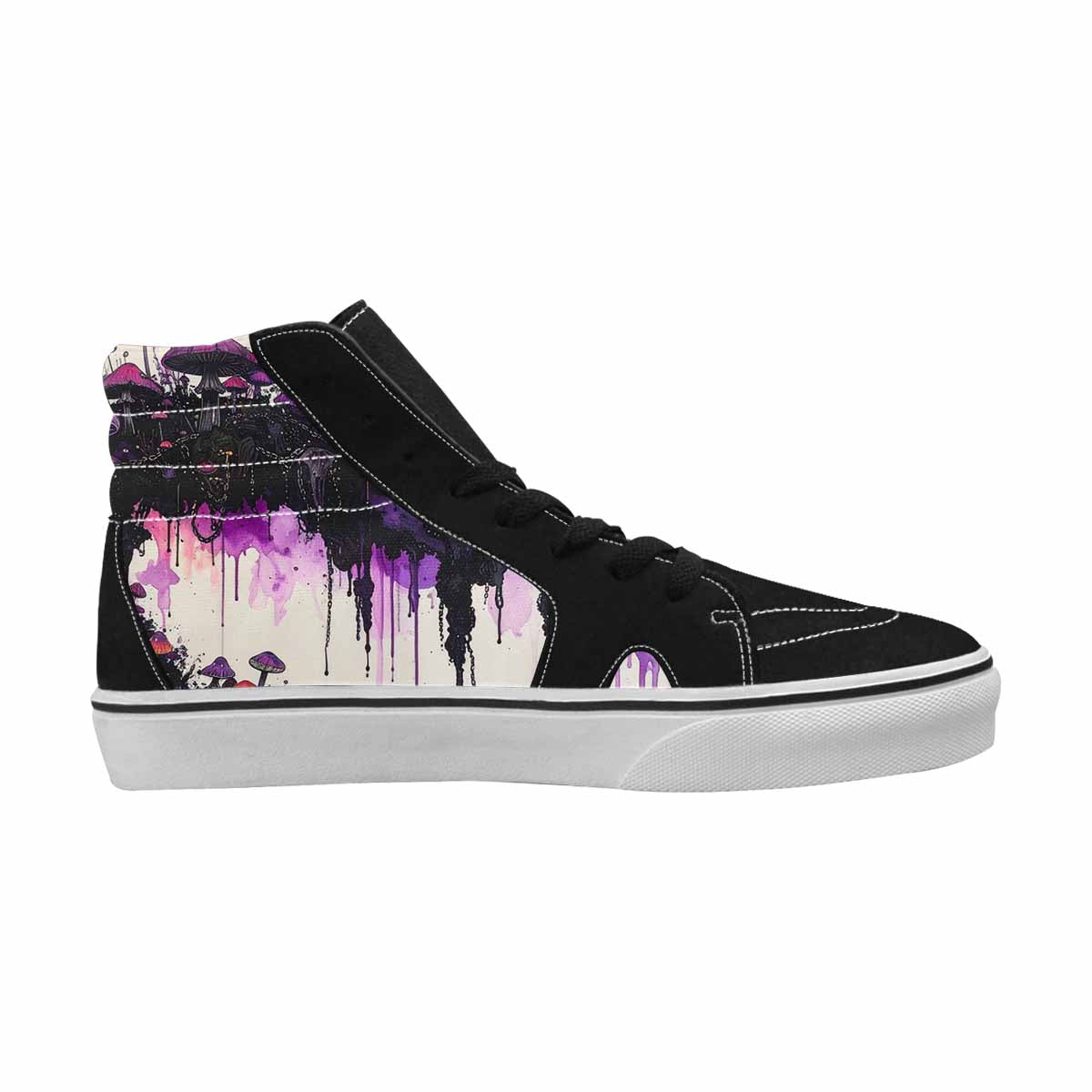 MEN'S Rainbow Drip Mushrooms High Top Canvas Aesthetic Shoes