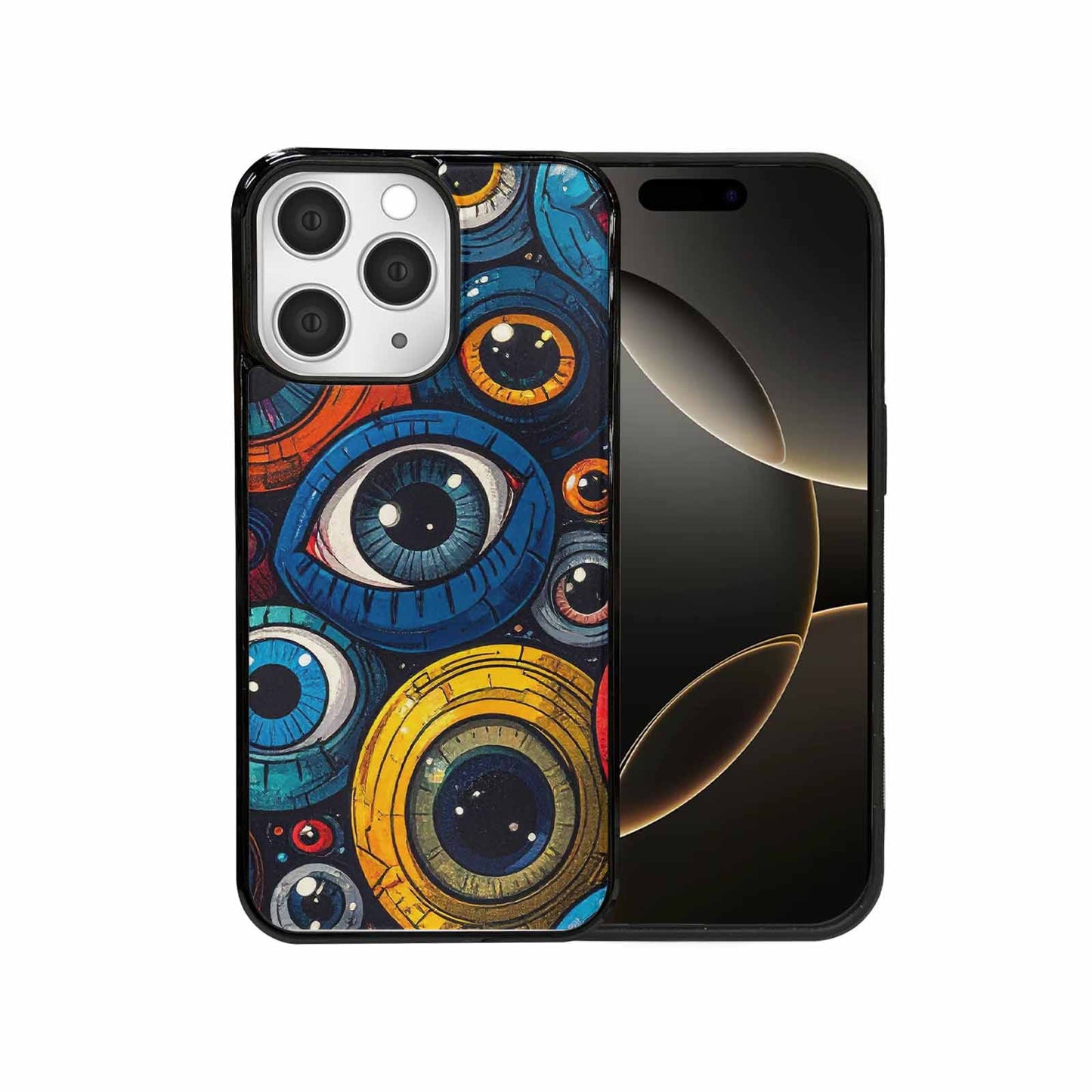 iPhone 15 Pro Max Case — Cartoon Eyeballs, Customized Protective Case
