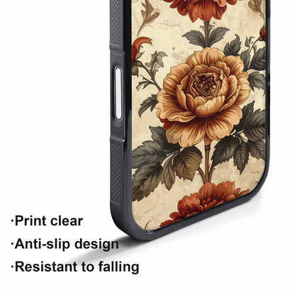 iPhone 17 Pro Max Case — Vintage Botanical Art Pattern Floral, Custom Print Case Cover