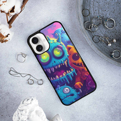 iPhone 16 Plus Case — Overlapping Endlessly No Empty Space Monsters, Original Design Phone Case