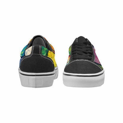 WOMEN'S Reptile Scale Lace-Up Canvas Grunge Custom Shoes