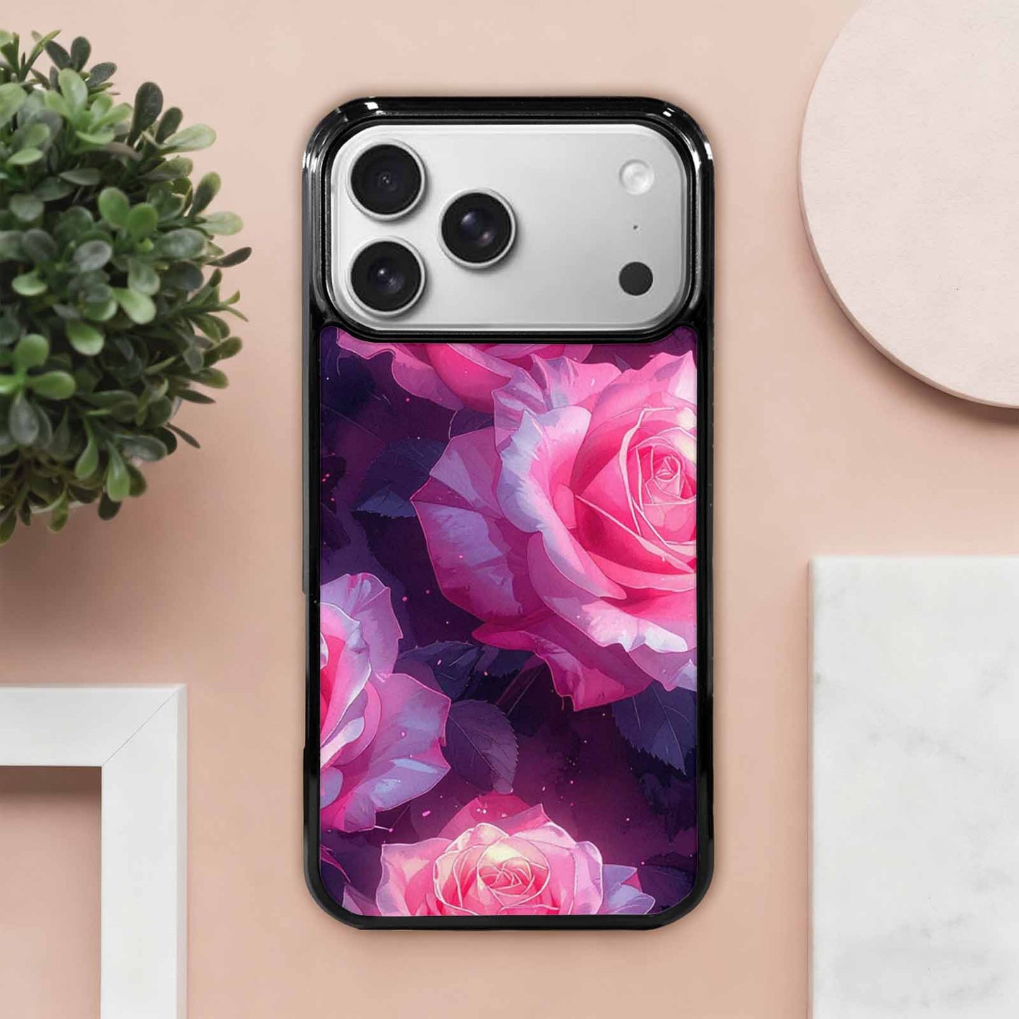 iPhone 17 Pro Max Case — Watercolor Marble Rose Watercolor Abstract, Custom Made Phone Cover