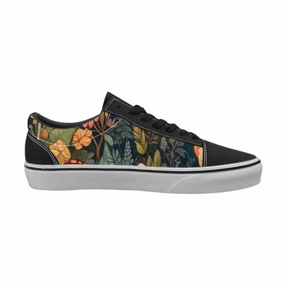 WOMEN'S Mushrooms  Botanical Mushrooms Lace-Up Canvas Melting Art Sneakers