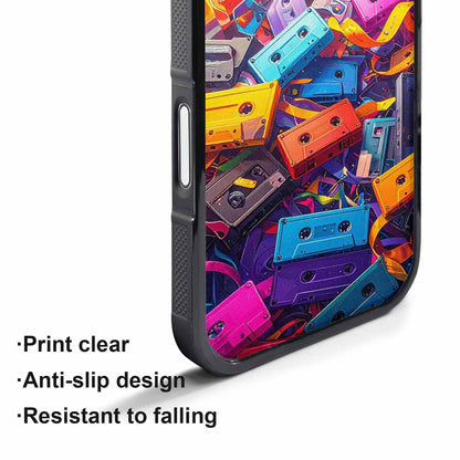 iPhone 17 Pro Max Case — Retro Cassette Tape Pattern Retro Vintage, Unique Phone Case Design