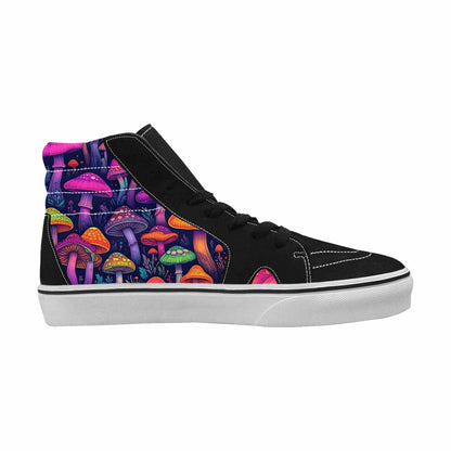 WOMEN'S Psychedelic Mushroom High Top Canvas Grunge Custom Shoes