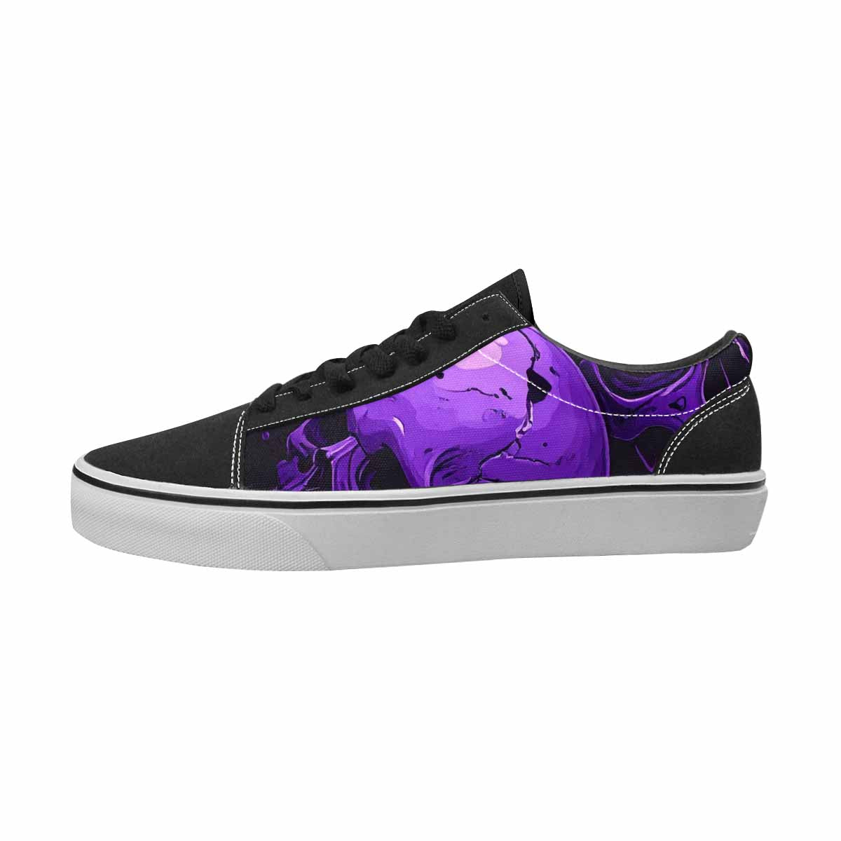 MEN'S Skulls Canvas Artist-designed Wallpaper Art Handmade Custom Shoes