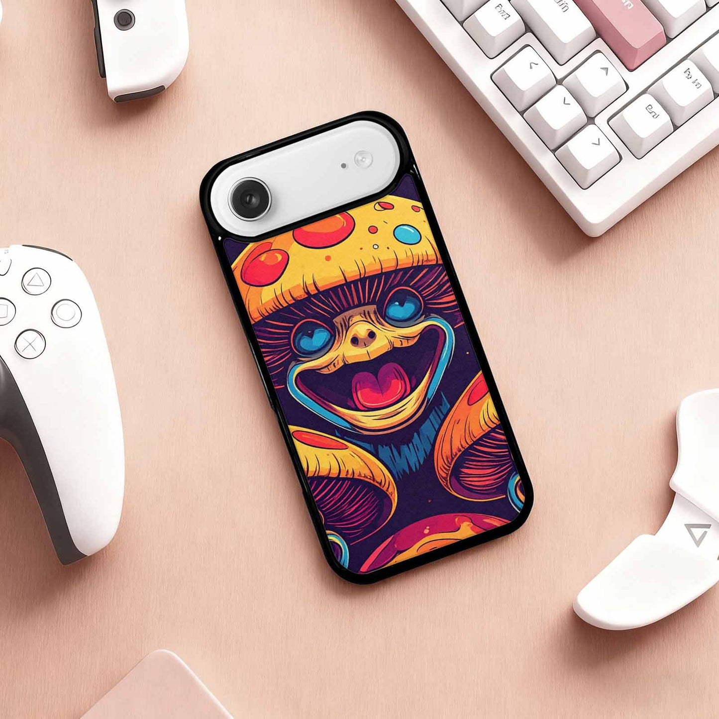 iPhone 17 Air Case — Retro Mushroom Cartoon Art Pattern Retro, Custom Art Phone Cover