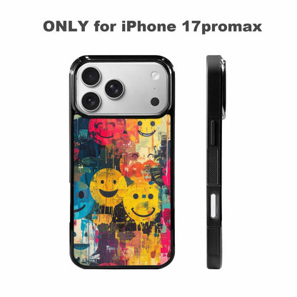 iPhone 17 Pro Max Case — Smiley Faces Camosmiley Faces Camo, Personalized Phone Case