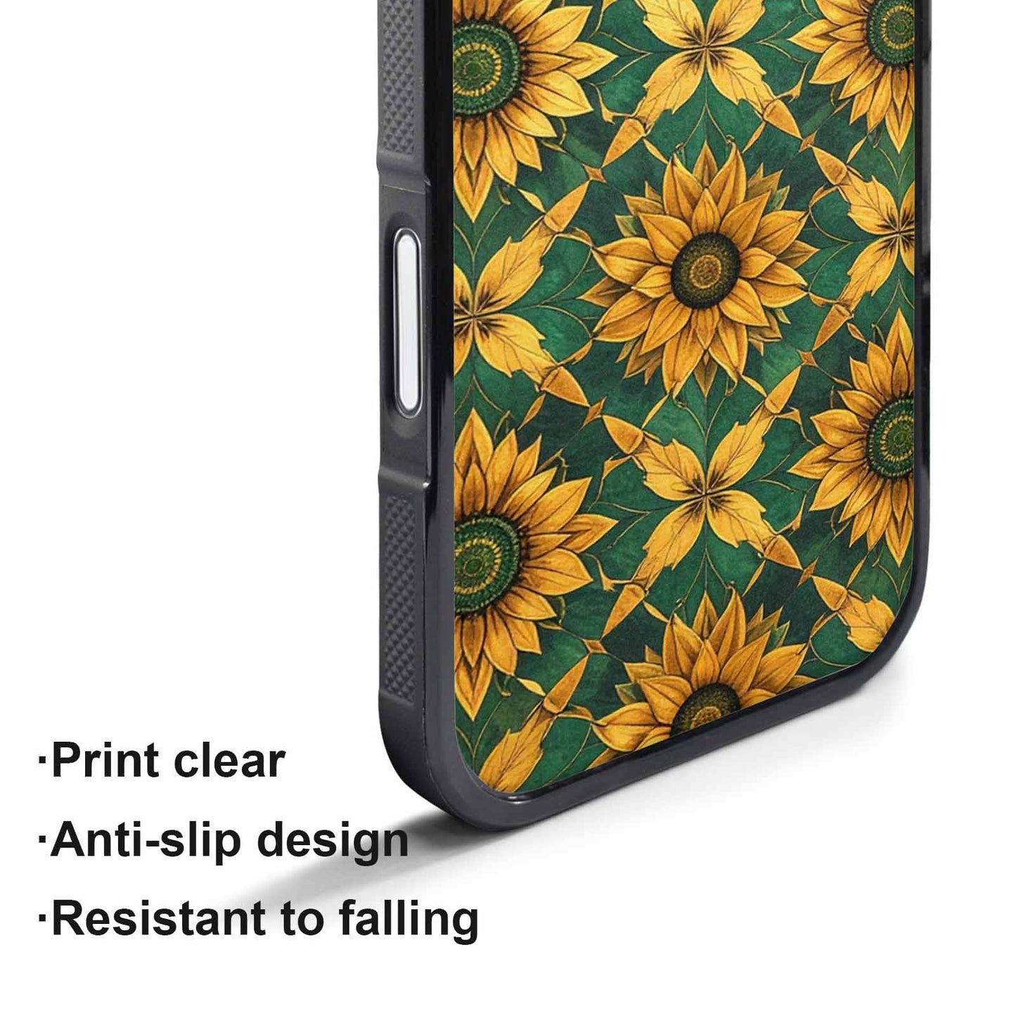 iPhone 17 Air Case — Sunflower Motifs Arranged In A Floral, Custom Print Case Cover