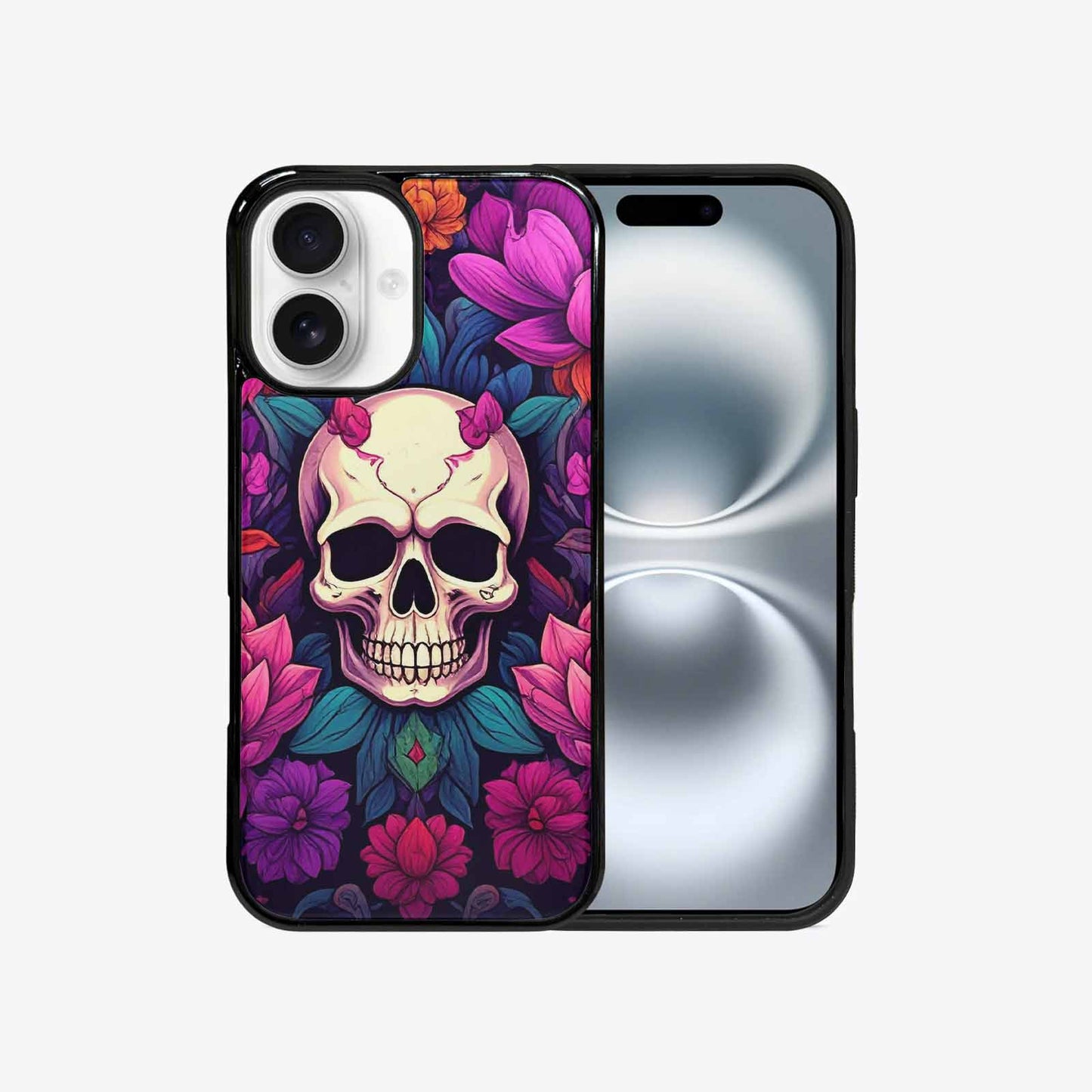 iPhone 16 Case — Lotus Many Hundreds Of Skulls Art, Custom Art Phone Cover