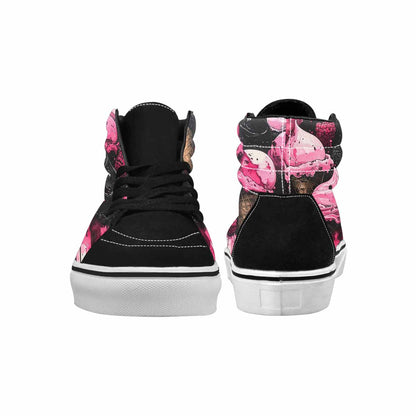 MEN'S Ice Cream Motif High Top Canvas Surreal Custom Shoes