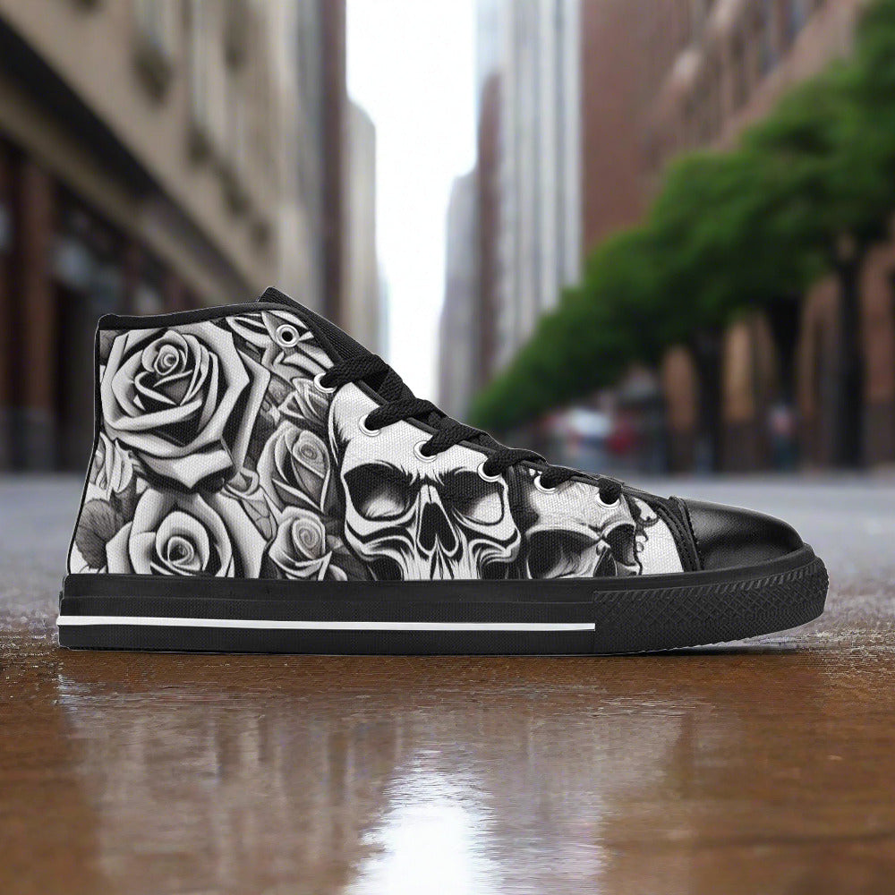 Wolf Red Gold Wearable Bold Art - Freaky Shoes