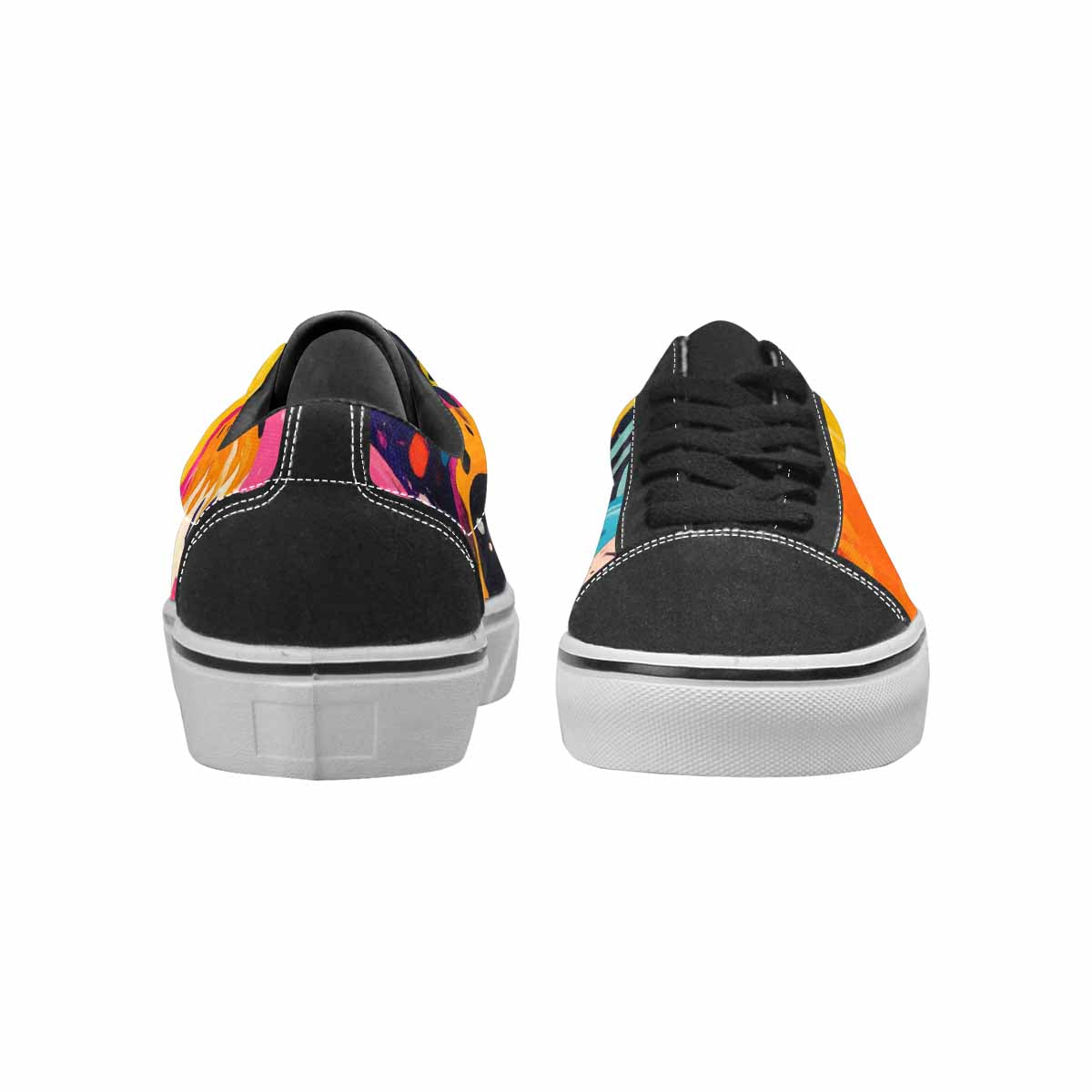 WOMEN'S Melting Aliens Lace-Up Canvas Vibrant Chaos Sneakers