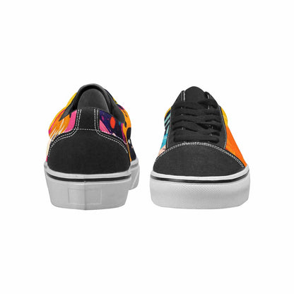 WOMEN'S Melting Aliens Lace-Up Canvas Vibrant Chaos Sneakers