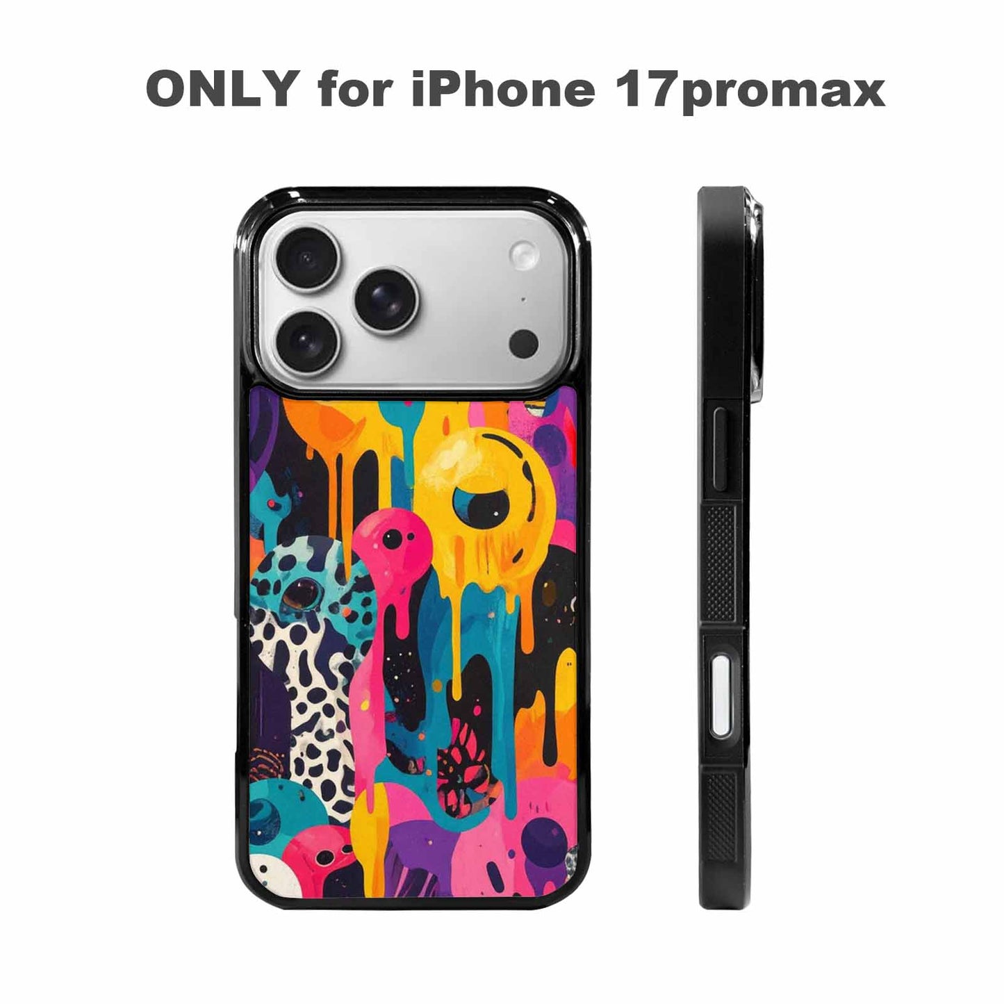 iPhone 17 Pro Max Case — Melting Aliens Pattern Alien Scifi, Custom Designed Case Cover