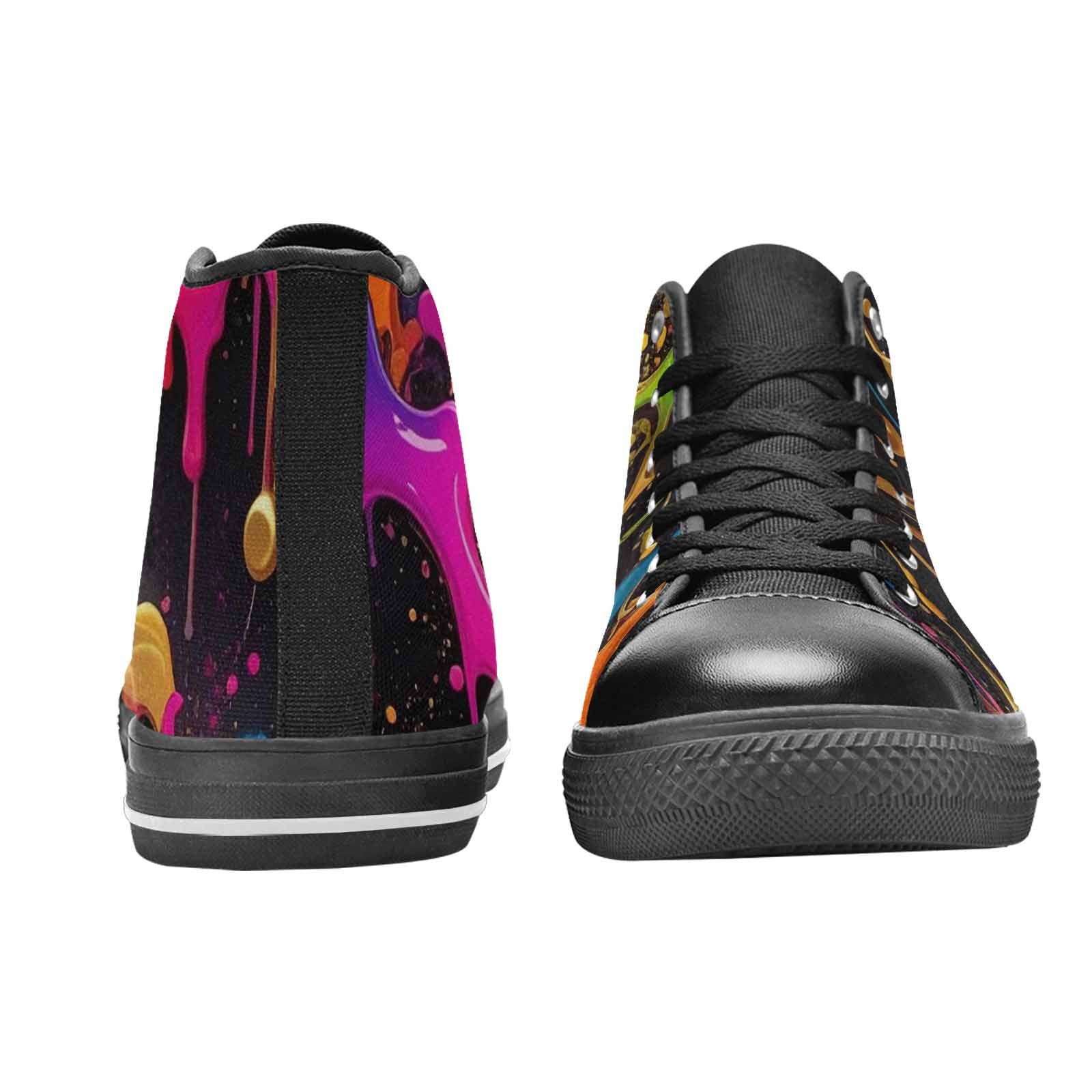 WOMEN'S Paint Splatter High Top Canvas Y2K Shoes