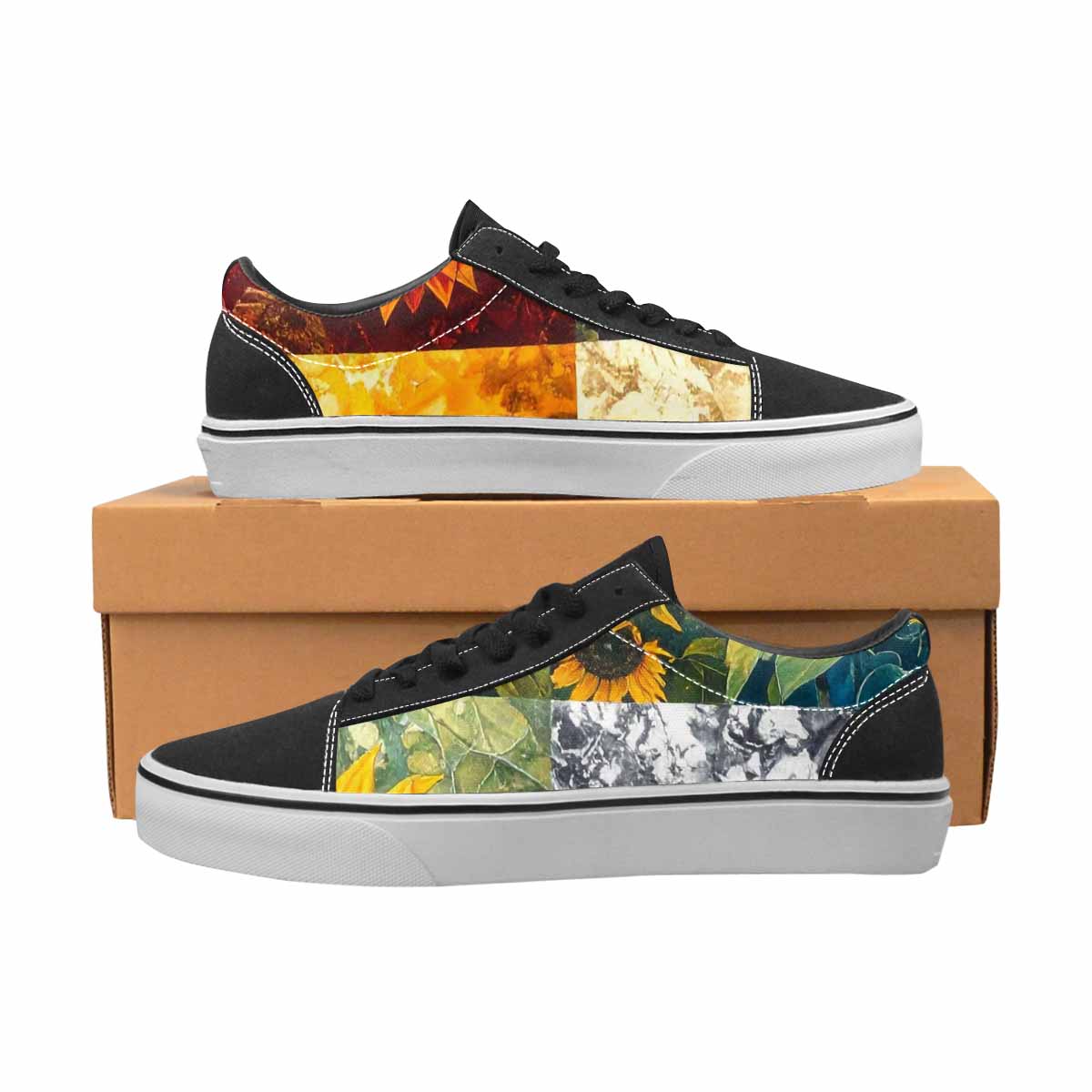 WOMEN'S Blend Melt Them Canvas Lace-Up Aesthetic Sneakers