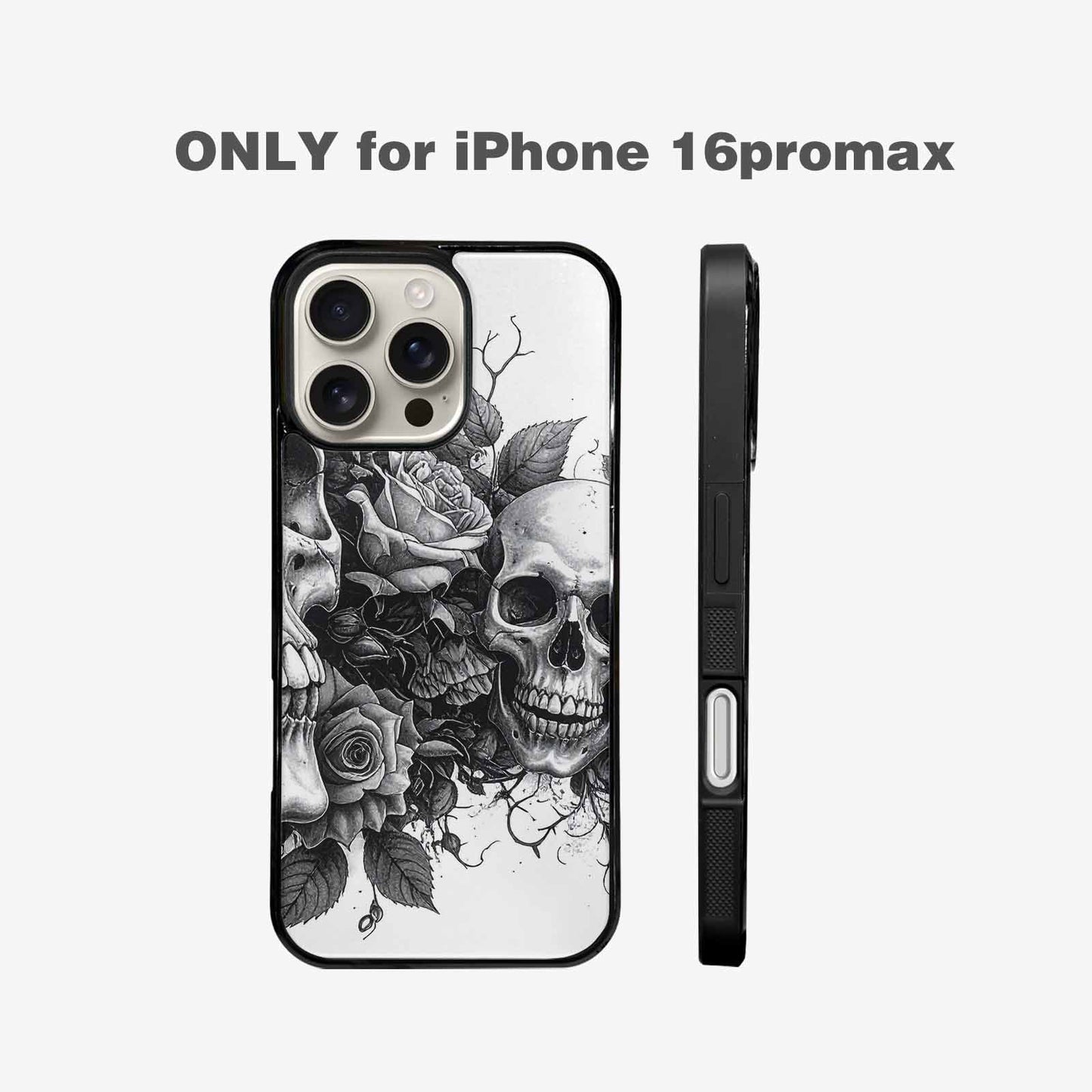 iPhone 16 Pro Max Case — Skull Gothic Art Dark Original, Custom Designed Case Cover