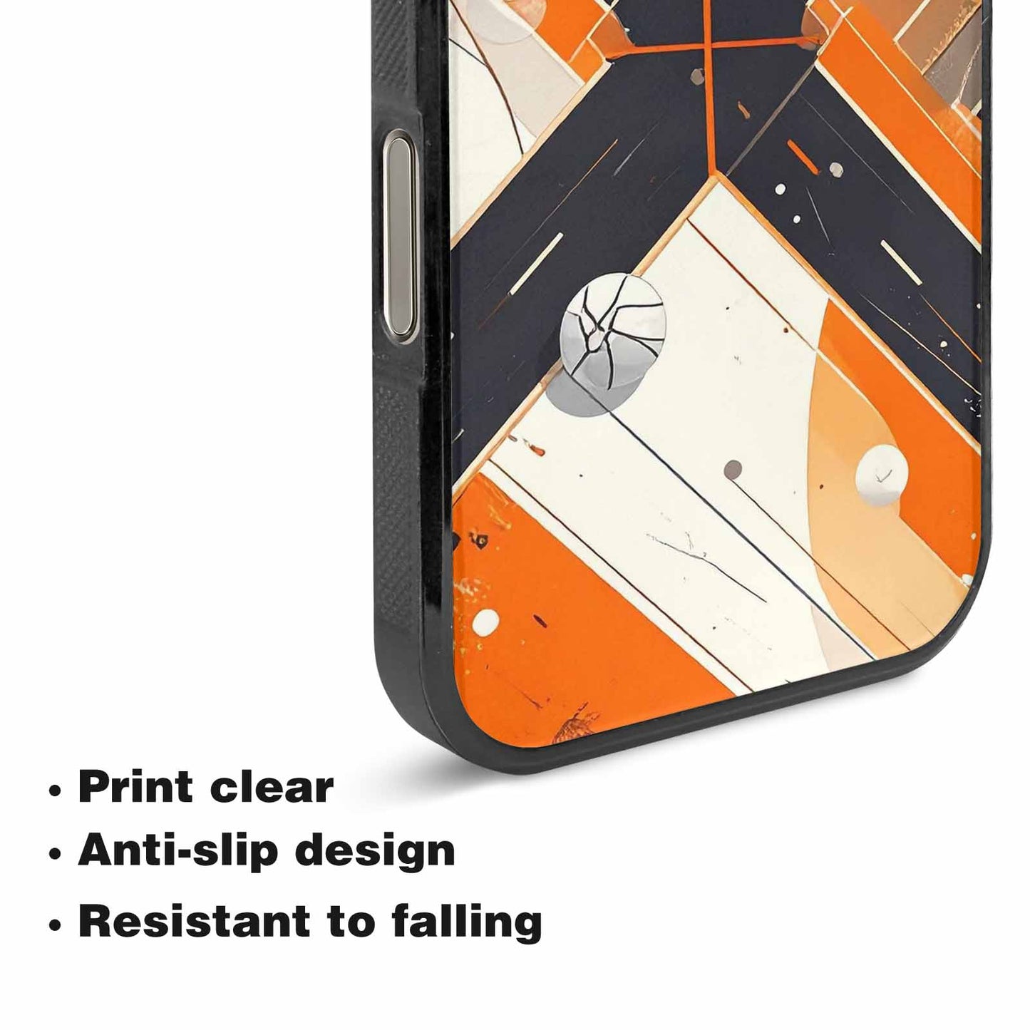 iPhone 16 Pro Max Case — Basketball Pattern Court Lines And Balls, Custom Phone Case