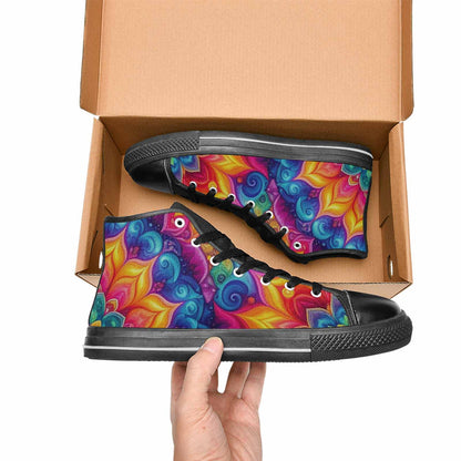 MEN'S Tie Dye Mandala High Top Canvas Grunge Shoes
