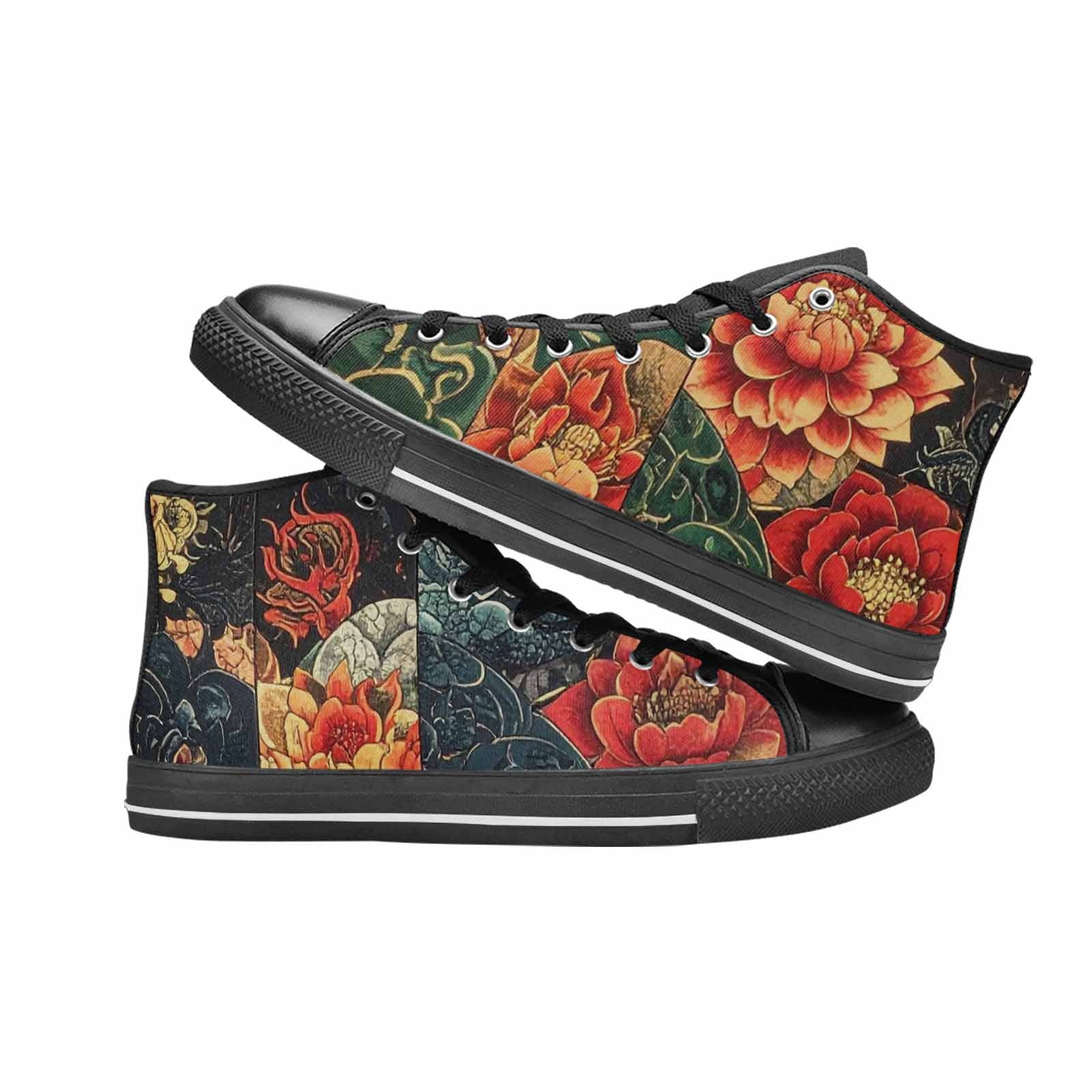 WOMEN'S Dragon Scale Fantasy High Top Canvas Dark Academia Sneakers