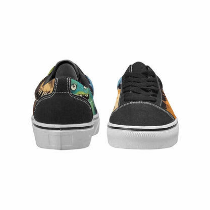 WOMEN'S Monsters  Camo Monsters Lace-Up Canvas Melting Art Sneakers