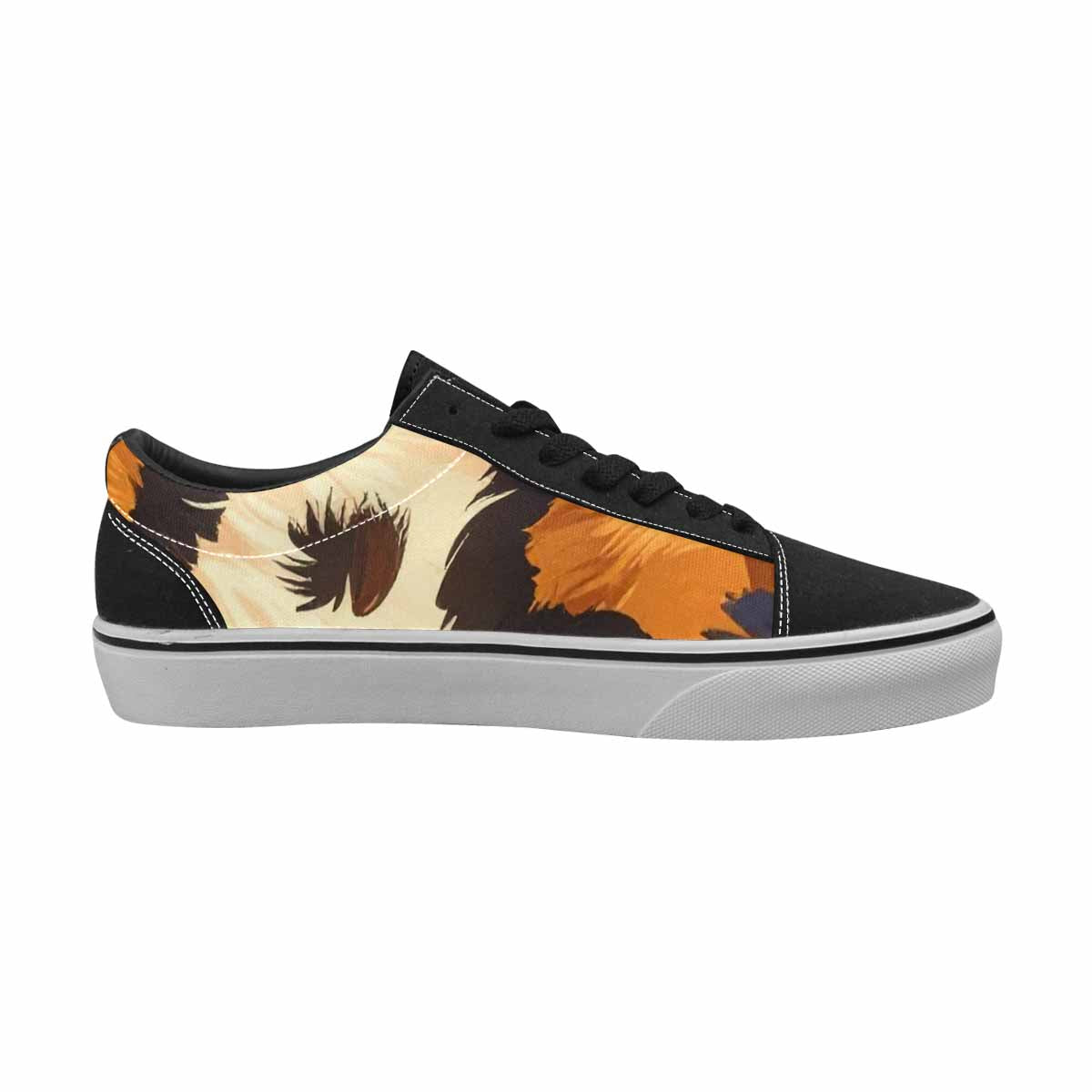 WOMEN'S Leopard Soft Airbrush Gradient Canvas Lace-Up Aesthetic Sneakers