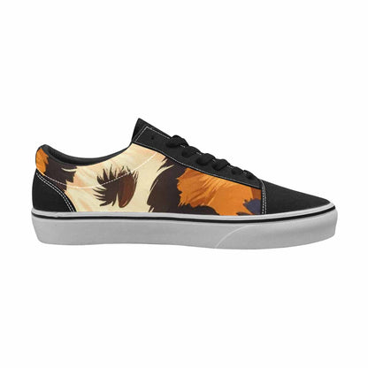 WOMEN'S Leopard Soft Airbrush Gradient Canvas Lace-Up Aesthetic Sneakers