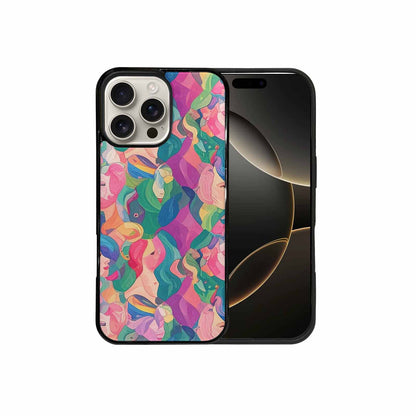 iPhone 16 Pro Max Case — Polysexual Flag Color Theme Small Rainbow, Custom Designed Case Cover