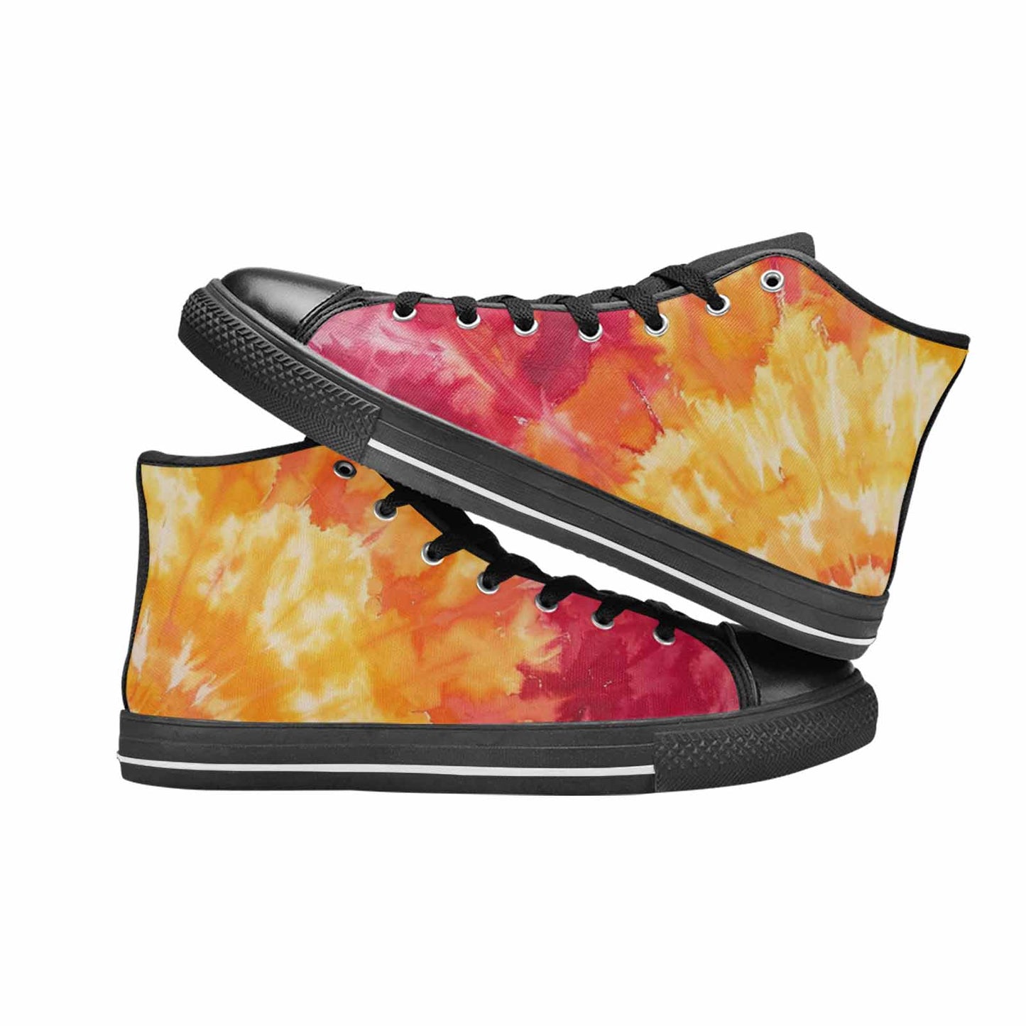 MEN'S Ombre Tie Dye Warm High Top Canvas Vivid Custom Sneakers