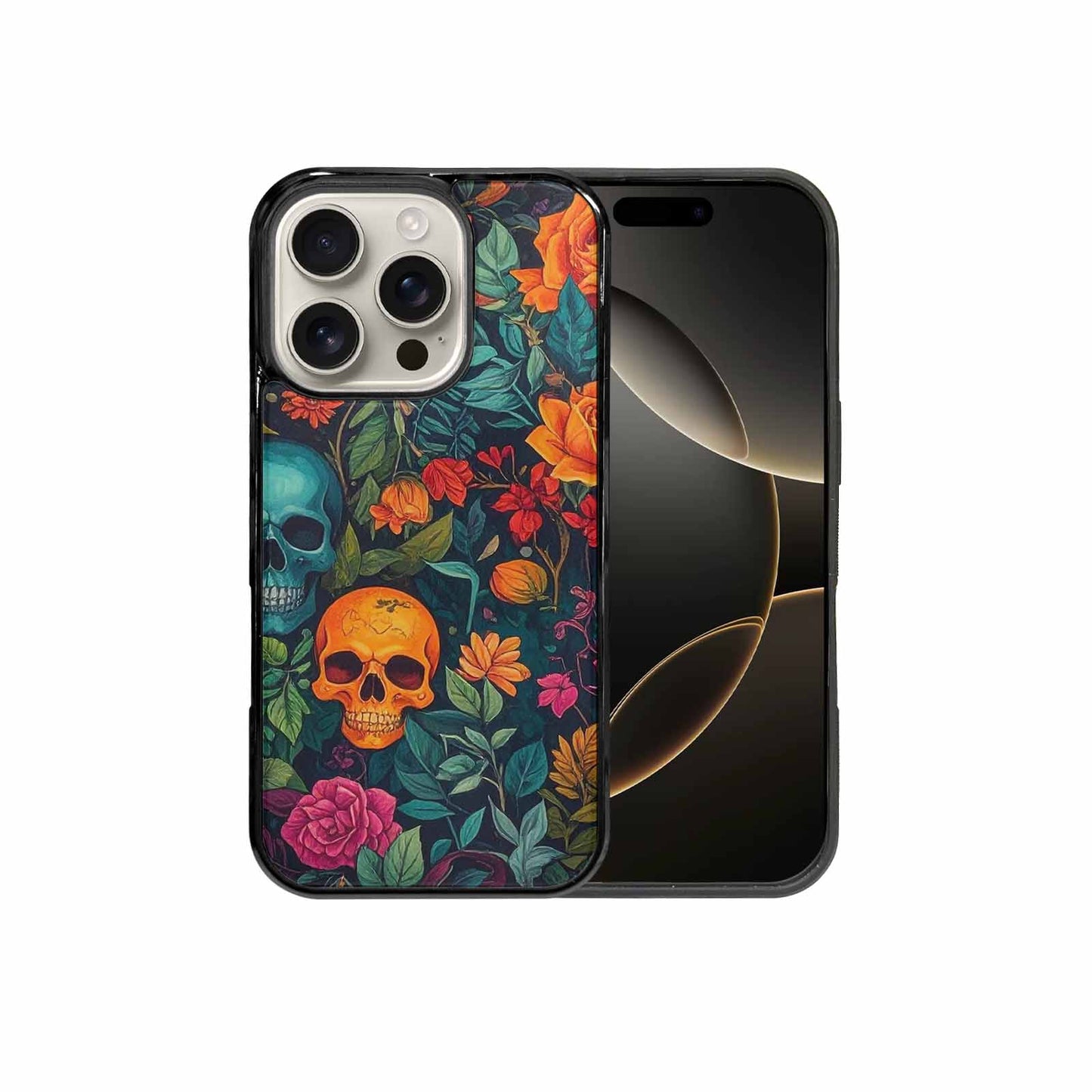 iPhone 16 Pro Case — Skulls Botanicalskulls Pattern B2f Personalized Phone, Custom Phone Case