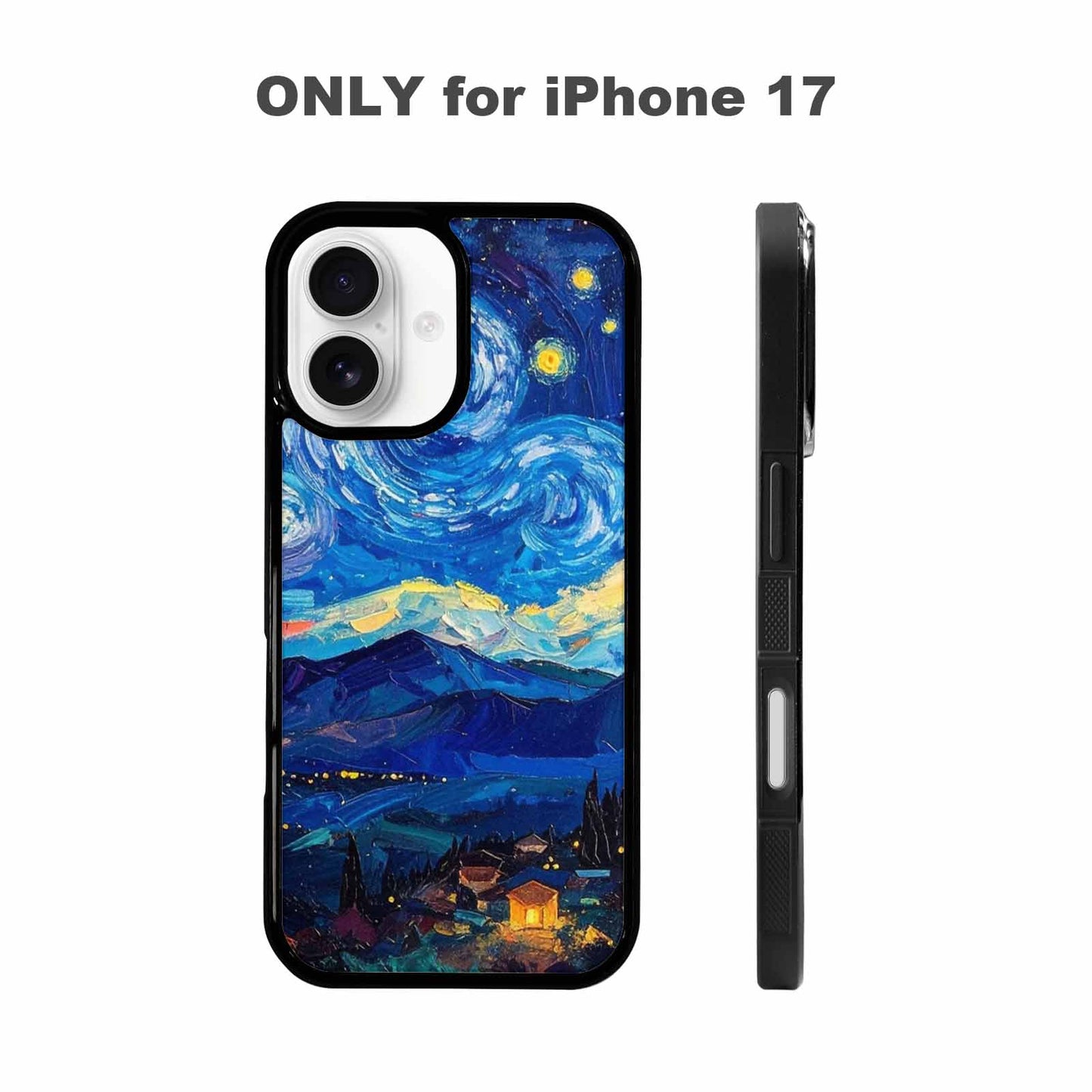 iPhone 17 Case — Starry Night Van Gogh Galaxy Space, Personalized Phone Case