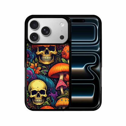 iPhone 17 Pro Case — Mushrooms And Skulls Gothic Skulls, Custom Made Phone Cover