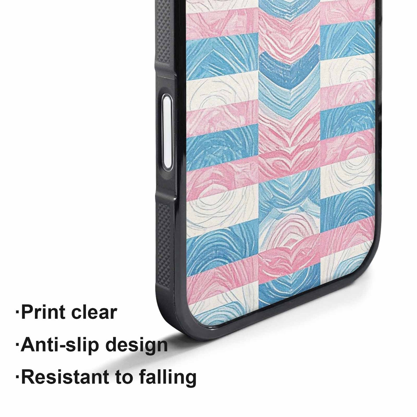 iPhone 17 Pro Max Case — Transgender Flag Color Theme Original Art, Original Design Phone Case