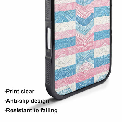 iPhone 17 Pro Max Case — Transgender Flag Color Theme Original Art, Original Design Phone Case