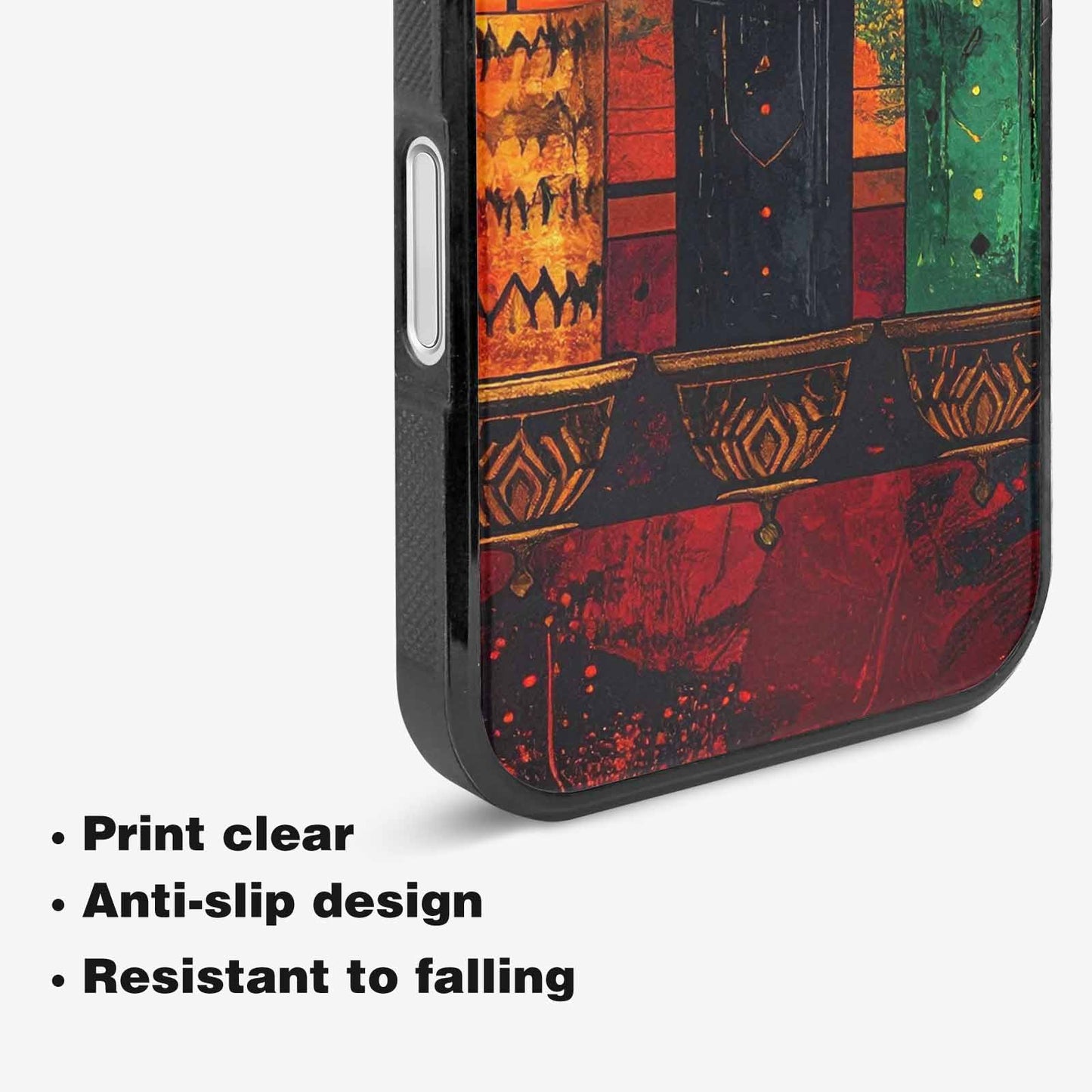 iPhone 16 Case — Kwanzaa Kinara Pattern Seamless Repeat African, Original Design Phone Case