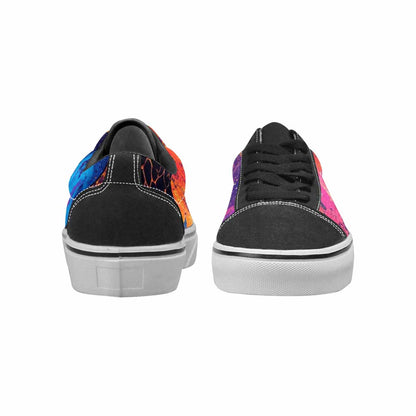 MEN'S Galaxy Snake Print Canvas Lace-Up Wallpaper Art Custom Shoes