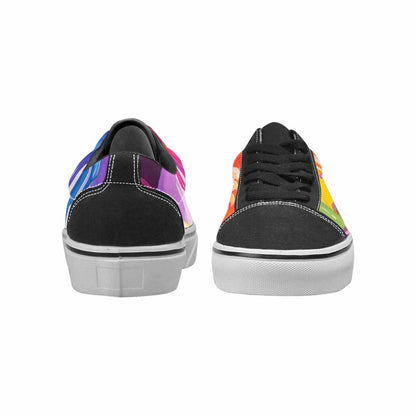 WOMEN'S Rainbow Sherbet Monster Canvas Lace-Up Vivid Custom Shoes