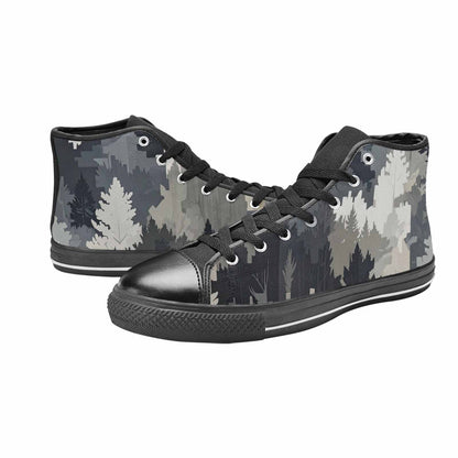 WOMEN'S Military Camouflage Blotch High Top Canvas Grunge Custom Sneakers