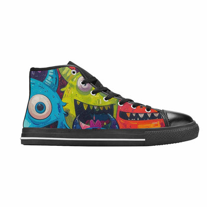 MEN'S Goofy Cartoon Monster High Top Canvas Cottagecore Sneakers
