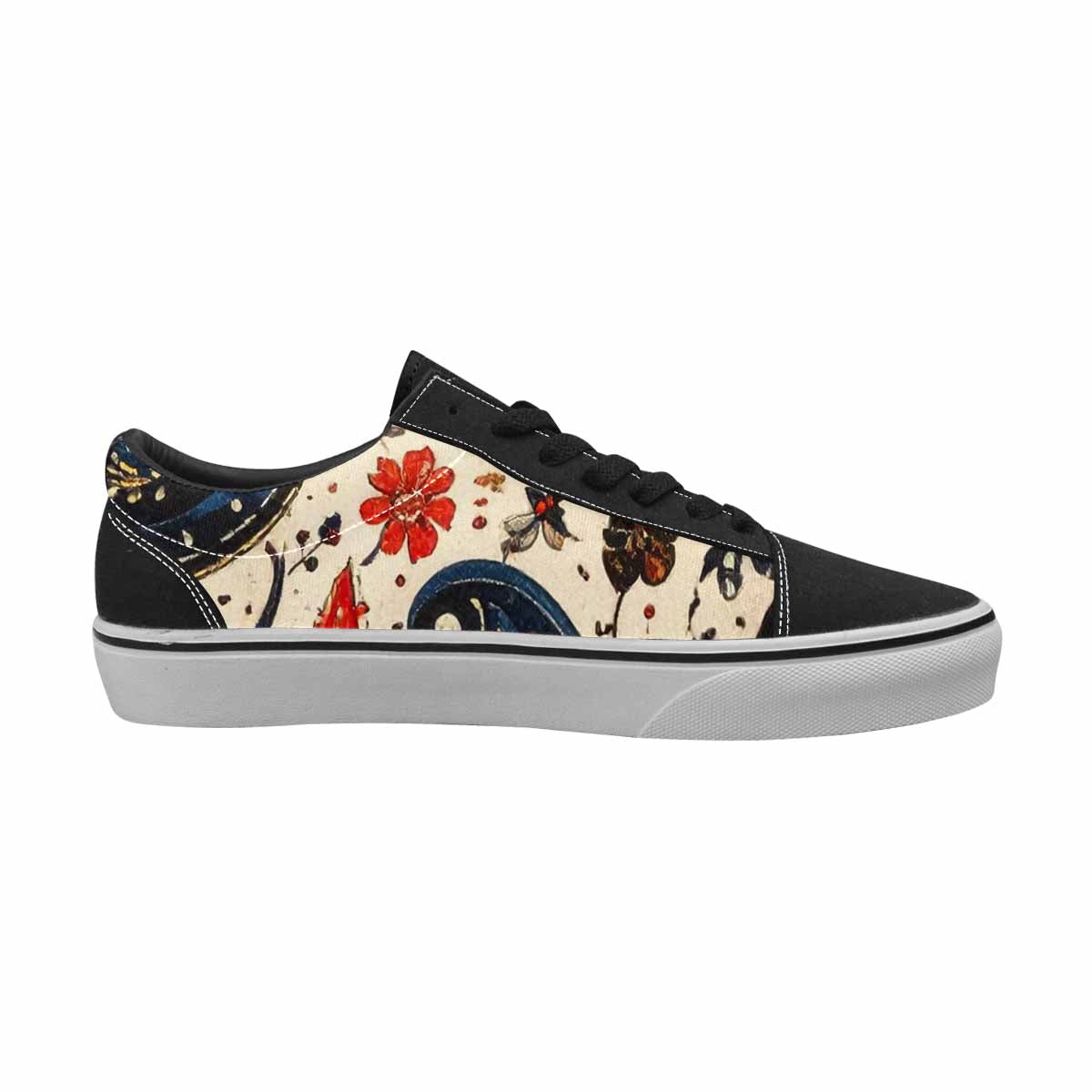 WOMEN'S Paisley Bandana Canvas Lace-Up Vivid Custom Sneakers