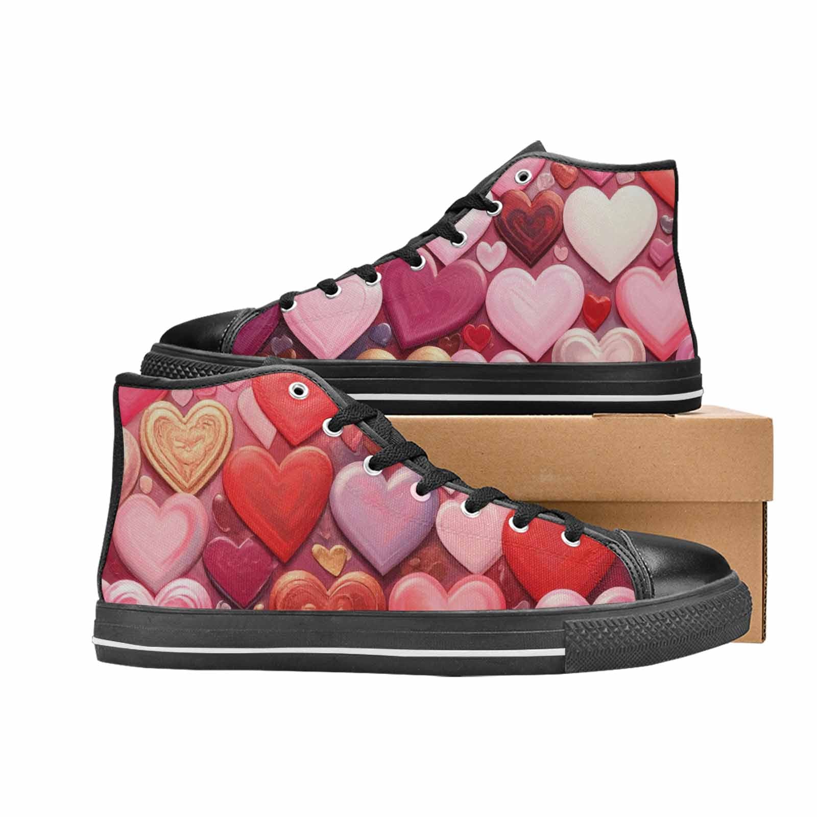 WOMEN'S No Words Or High Top Canvas Dark Academia Custom Sneakers