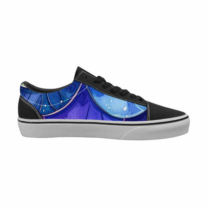 WOMEN'S Mermaid Scale Canvas Lace-Up Wallpaper Art Sneakers