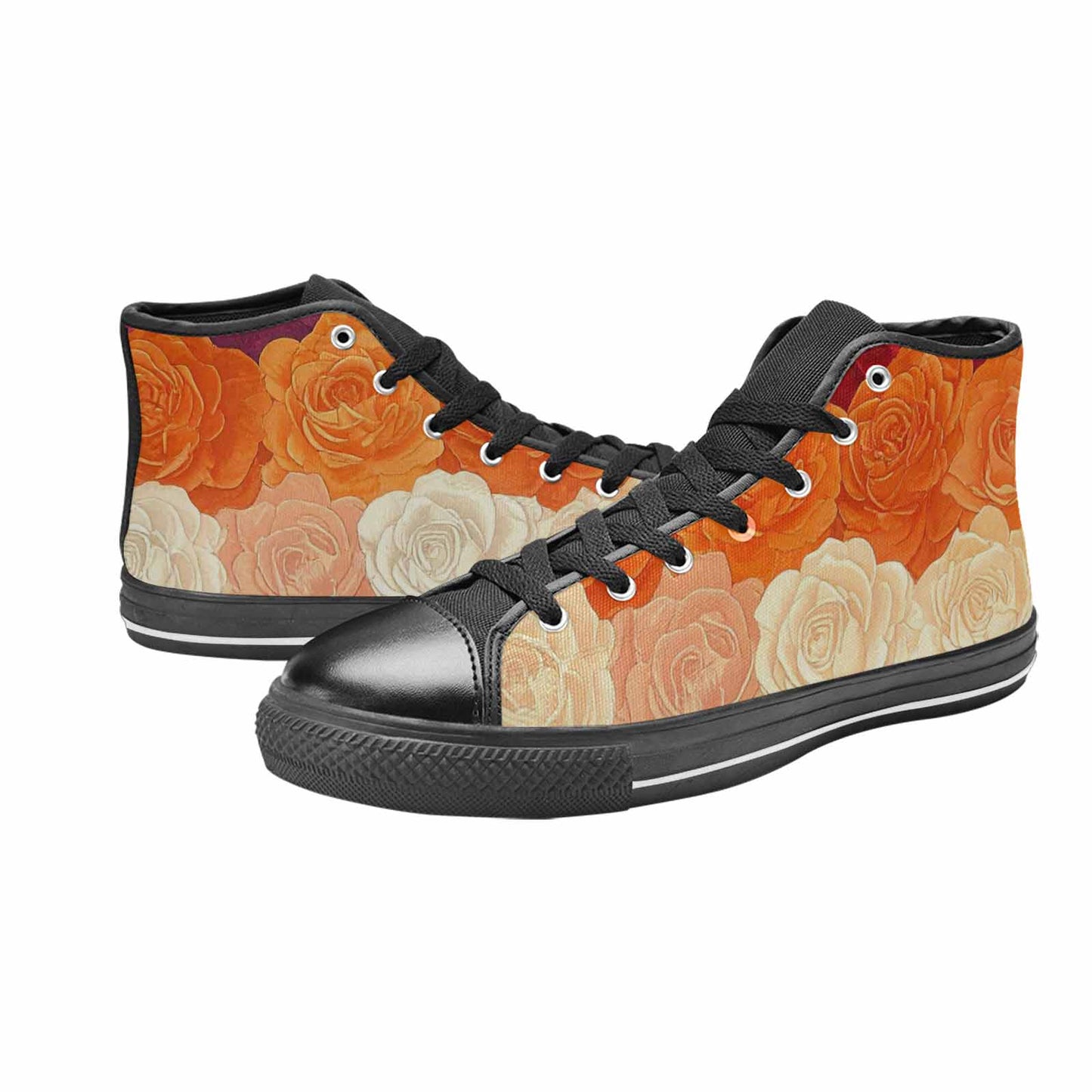MEN'S Lesbian Flag Color High Top Canvas Vivid Shoes
