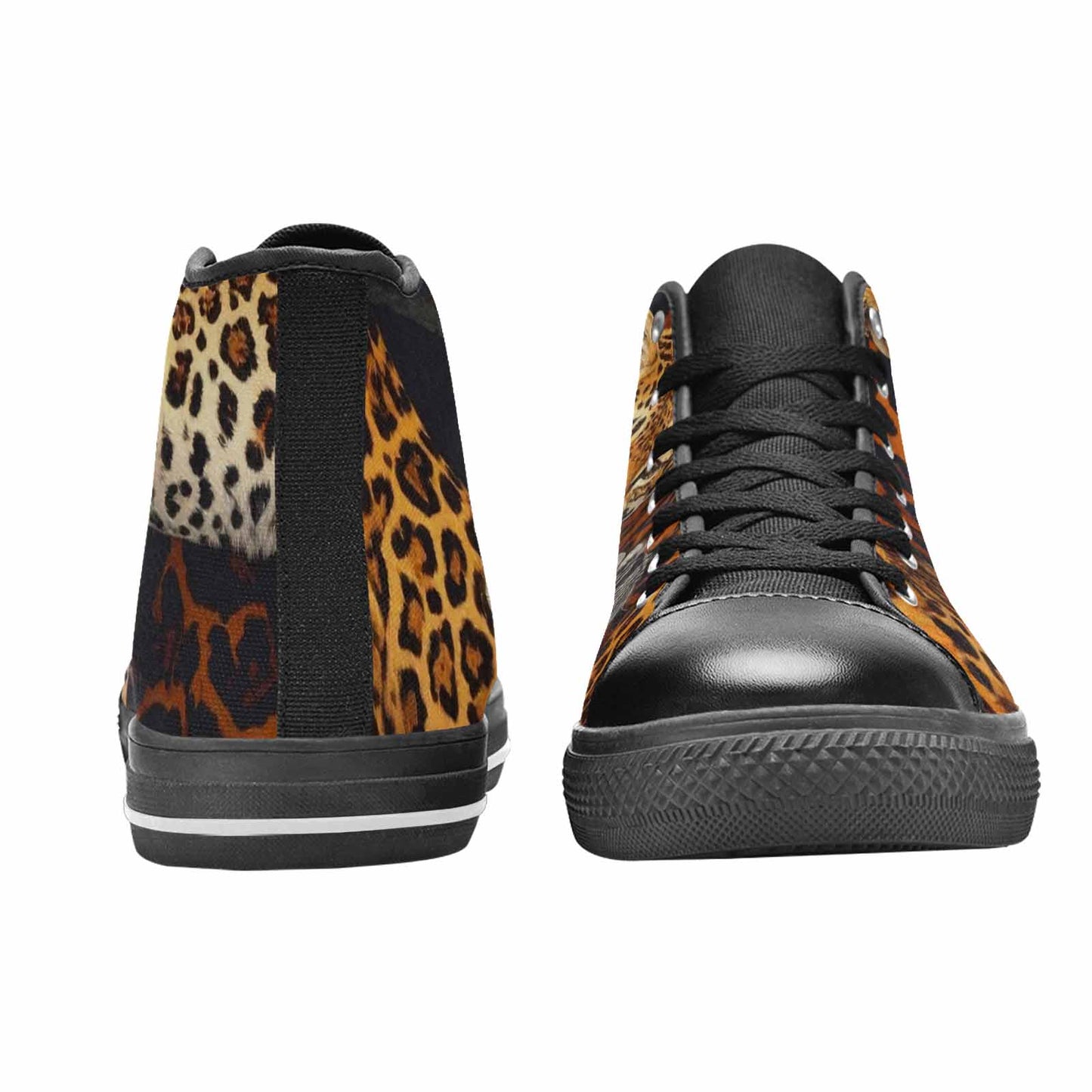 WOMEN'S Animal Print High Top Canvas Dark Academia Sneakers