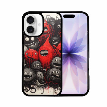 iPhone 17 Case — Black &amp; Red Ink Cartoon Cute, Original Design Phone Case