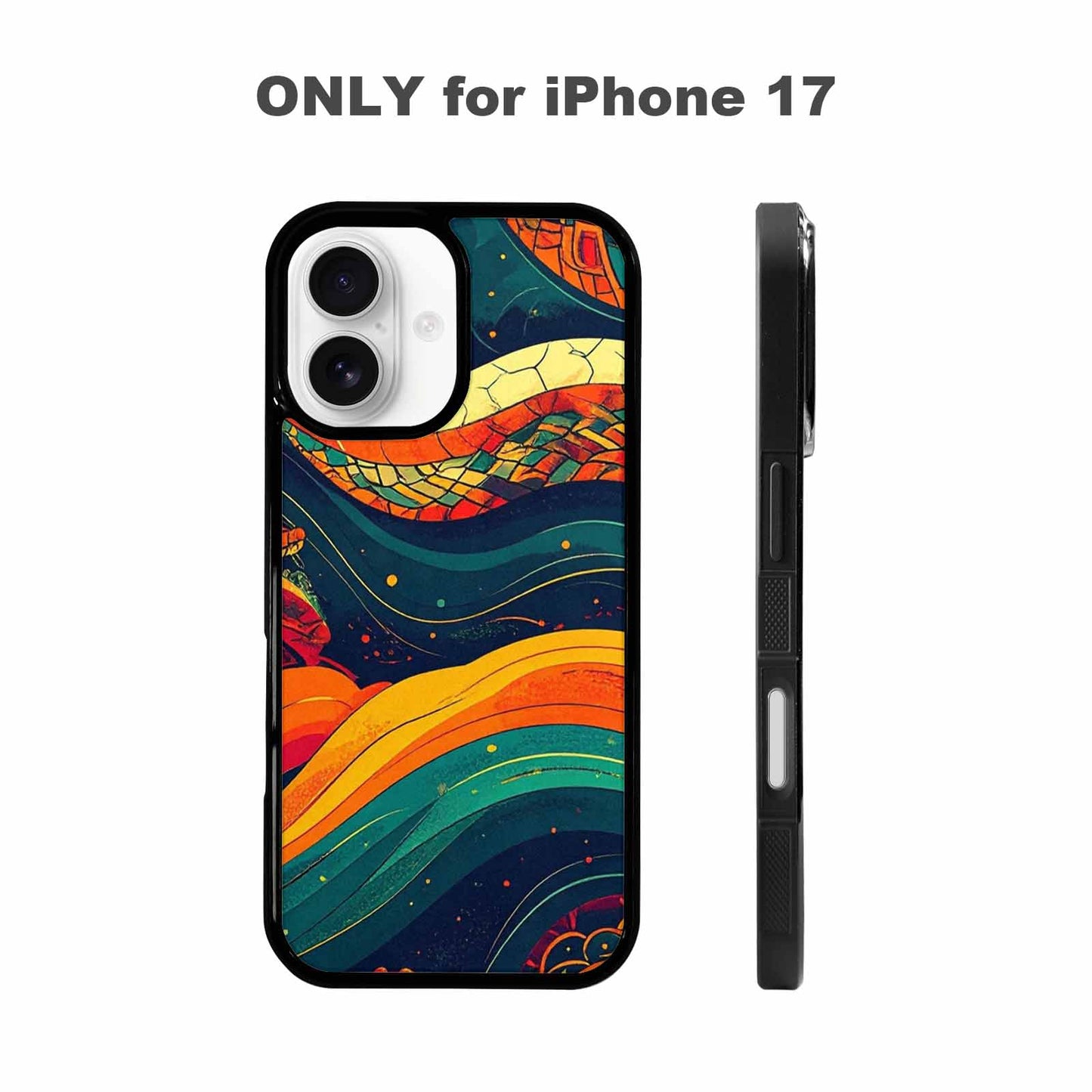 iPhone 17 Case — Hippie Serpent Pulse Original Art, Customized Protective Case