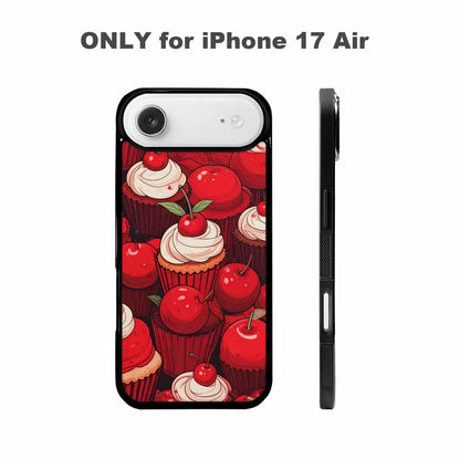 iPhone 17 Air Case — Retro Cherry Cupcake Retro Vintage, Unique Phone Case Design